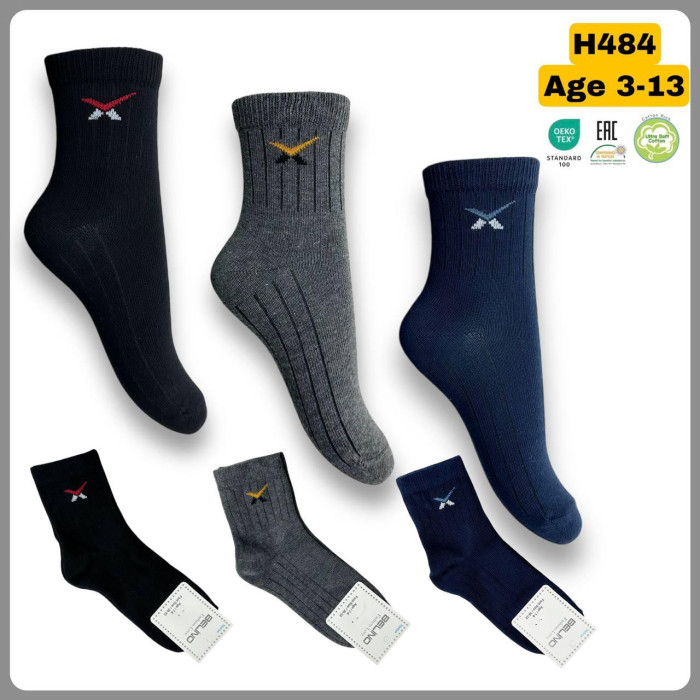 Бавовняні шкарпетки для хлопчиків 5-6 років ТМ Belino (6 шт/уп)