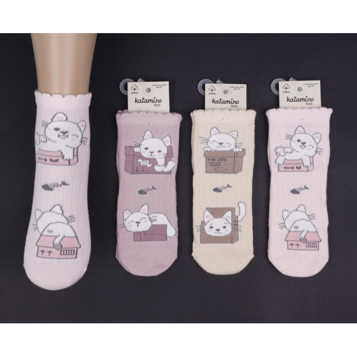 Носки хлопковые 5-6 лет для девочек ТМ Katamino (6 шт/уп)