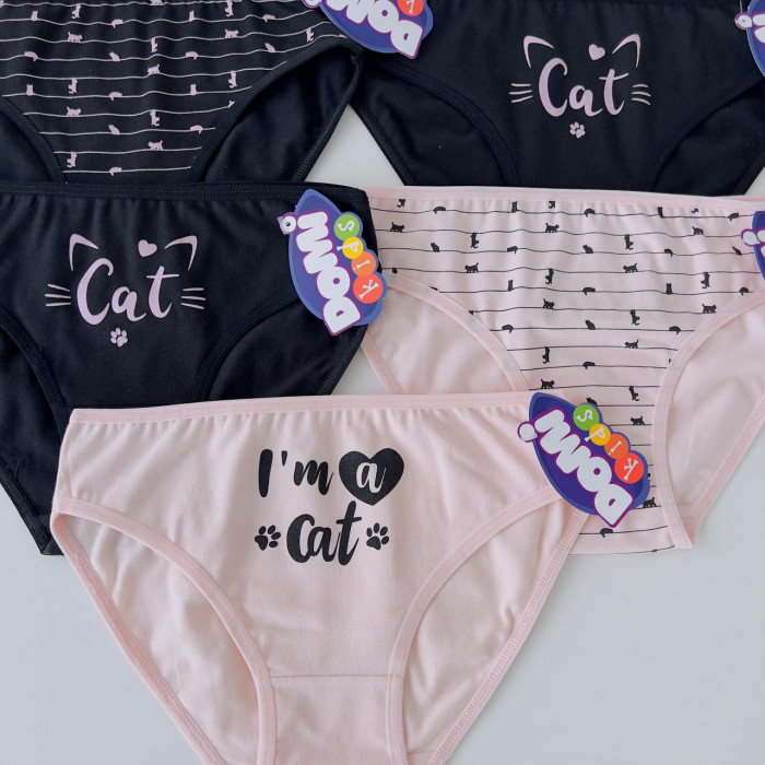 Труси для дівчат підлітків бавовна 14 років ТМ Domi (5 шт/уп)