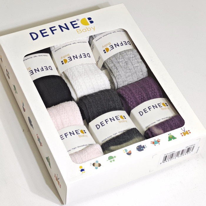 Колготки для немовлят 6-12 міс ТМ Defne (6 шт/уп)