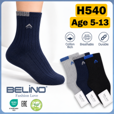 Бавовняні шкарпетки для хлопчиків 11-12 років ТМ Belino (6 шт/уп)