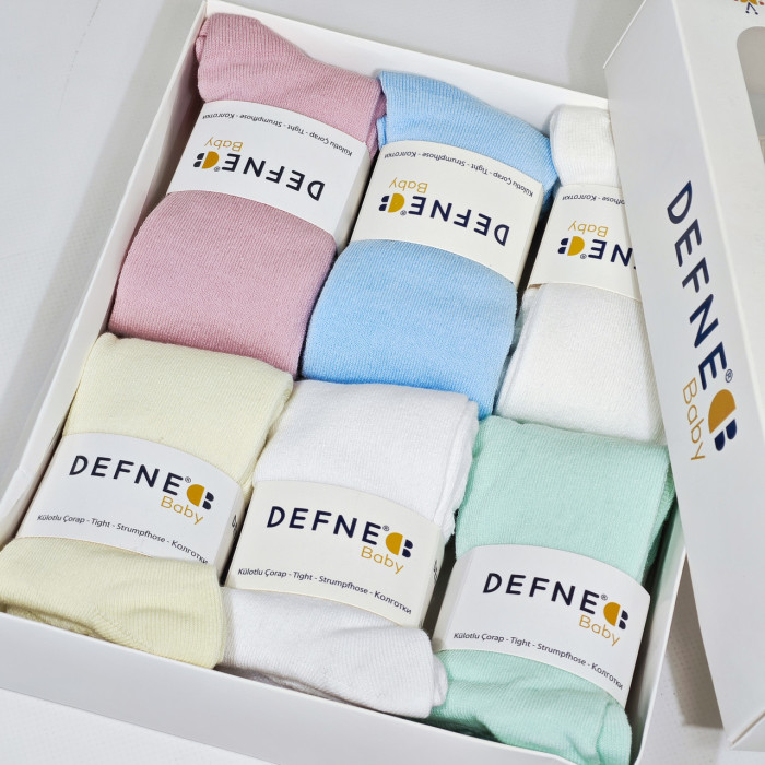 Колготки для немовлят 0-6 міс ТМ Defne (6 шт/уп)