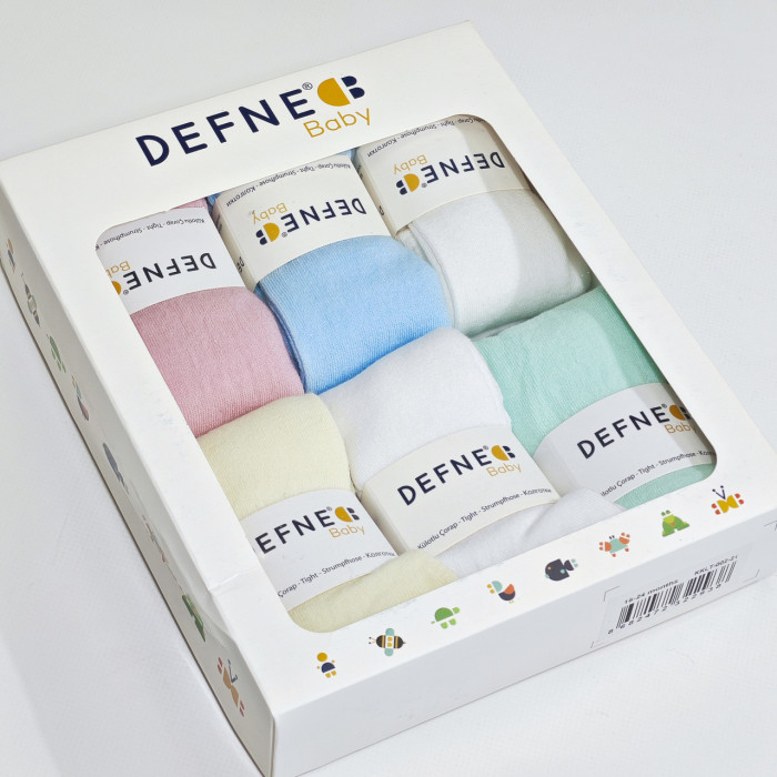 Колготки для немовлят 0-6 міс ТМ Defne (6 шт/уп)