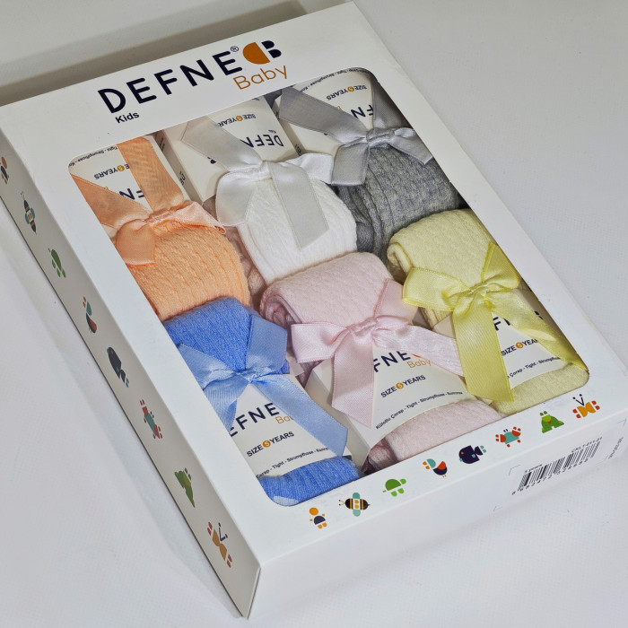 Колготки для немовлят 0-6 міс ТМ Defne (6 шт/уп)
